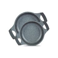 Thermoad 18-20 Cm Gri Kapaksız Alüminyum Döküm Granit 2'li Sahan Seti