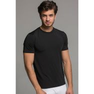 Thermoform Microfiber Siyah Kısa Kollu Fanila