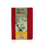 Tigertint A5 140 gr 80 Yaprak Sketch Book Kırmızı Sert Kapaklı Eskiz Defteri
