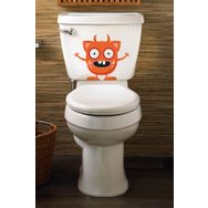 Tilki Dünyası Red Monster Klozet Kapağı ve Banyo Sticker