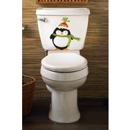 Tilki Dünyası Sevimli Penguen Klozet Kapağı ve Banyo Sticker