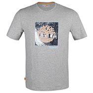 Timberland TB0A26T30521 Gri Ss Fabric Graphic Tee Erkek Günlük T-Shirt