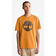 Timberland TB0A2C2RP471 Tree Logo Short Sleeve Kahve Erkek Bisiklet Yaka T-Shirt