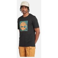 Timberland TB0A5UDB0011 Front Graphic Erkek Siyah Yuvarlak Yaka T-Shirt
