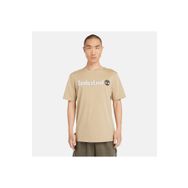 Timberland TB0A5UPQDH41 Linear Logo Erkek Bej Yuvarlak Yaka T-Shirt