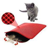 Tineke 60x42 cm Kırmızı Elekli Tuvalet Önü Kedi Kumu Paspası