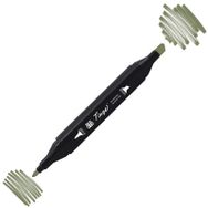 Tinge Twin Y42 Bronze Green Çift Uçlu Markör Kalem