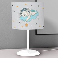 Titanbaby Ayda Uyuyan Ayı Desenli Çocuk Odası Dijital Baskılı Çocuk Odası Masaüstü Abajur Avize