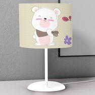 Titanbaby Ayı Yaprak ve Çiçek Desenli Çocuk Odası Dijital Baskılı Çocuk Odası Masaüstü Abajur Avize