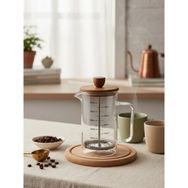 Tohana Akasya Kapaklı French Press 600 ml - 001-Renkli