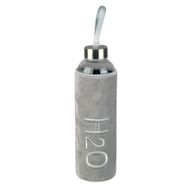 Tohana H2O Gri Peluş Kılıflı Cam Matara