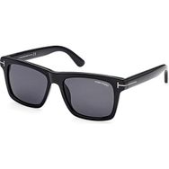 Tom Ford FT906N 01A 58 Buckley Unisex Kare Siyah Kemik Güneş Gözlüğü