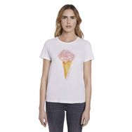 Tom Tailor 10332 Açık Beyaz Kadın T-Shirt