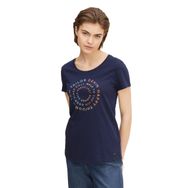 Tom Tailor 10360 Mavi Baskılı Kadın T-Shirt