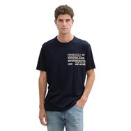 Tom Tailor 10668 Baskılı Pike Polo Gök Mavisi T-shirt