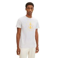 Tom Tailor 11077 Blanc De Blanc White Melange Baskılı Erkek T-shirt
