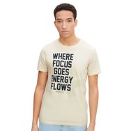 Tom Tailor 13808 Krem Erkek T-Shirt
