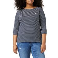 Tom Tailor 26033 Navy White Small Stripe Kadın Çizgili T-shirt