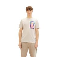 Tom Tailor 27609 Denim Soğuk Bej Erkek T-shirt
