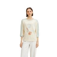 Tom Tailor 28130 Yumuşak Tereyağı Kremi Baskılı Kadın T-Shirt