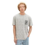 Tom Tailor 28627 Krem Black Space Dye Denim Erkek T-shirt