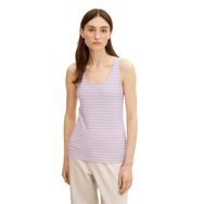 Tom Tailor 30070 Leylak Çizgili Kadın Basic Top T-shirt