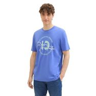 Tom Tailor 30104 Denim Yaban Mersini Mavisi Erkek Basic Bisiklet Yaka T-shirt