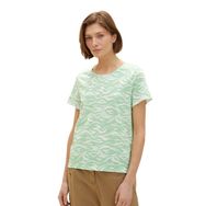 Tom Tailor 31574 Yeşil Küçük Dalgalı Tasarım Kadın T-shirt