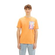 Tom Tailor 34446 Denim Mandalina Soluk Turuncu Erkek T-shirt