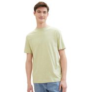 Tom Tailor 34832 Denim Yeşil Beyaz Mini Yaprak Baskı Erkek T-shirt