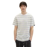 Tom Tailor 34980 Denim Yeşil Multi Stripe Erkek T-shirt