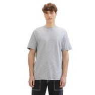 Tom Tailor 34999 Denim Siyah Beyaz Slub Yapısı Erkek T-shirt