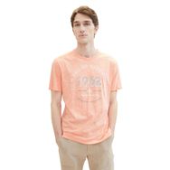 Tom Tailor 35205 Kavun Turuncu İnce Şerit Erkek T-shirt