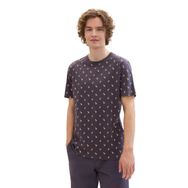 Tom Tailor 35506 Denim Gri Mercan Mini Palm Baskı Erkek T-shirt