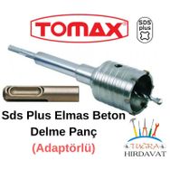 Tomax 75 mm SDS Plus Elmaslı Adaptörlü Beton Delme Panç