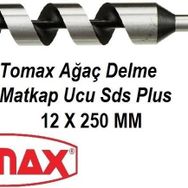Tomax SDS Plus Ağaç Delme Ahşap Delme Delici 12x250 Matkap Ucu