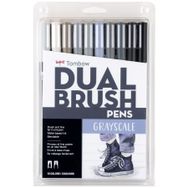 Tombow 56171 Dual Brush Pens Grayscale 10 Renk Gri Tonlar Çift Uçlu Grafik Kalemi