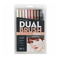 Tombow AB-T Dual Brush Pen Portre Renkleri Seti 10 Renk Grafik Kalemi