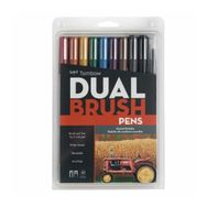 Tombow AB-T Dual Brush Pen Yumuşak Renkler 10'lu Grafik Kalemi