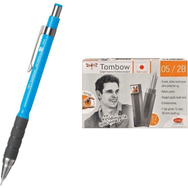 Tombow Sh-300 Grip Açık Mavi 0.5 mm ve 12 Tüp 0.5 mm 2B Min Uçlu Kalem