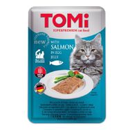 Tomi Yumurtalı Jöle İçerisinde Somon Balıklı Tahılsız 100 gr Kedi Konserve Pouch