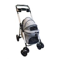 Tommy 74.5x46.5x97.5 cm Gri Max 15 kg Evcil Hayvan Arabası