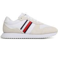Tommy Hilfiger FM0FM04699 Beyaz Runner Evo Mix Erkek Sneakers