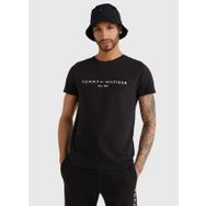 Tommy Hilfiger MW0MW11465BAS Bisiklet Yaka Siyah Erkek T-shirt