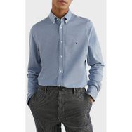Tommy Hilfiger MW0MW30675C14 Regular Fit Düğmeli Yaka Mavi Erkek Gömlek