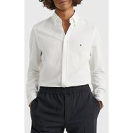 Tommy Hilfiger MW0MW30675YCF Regular Fit Düğmeli Yaka Beyaz Erkek Gömlek