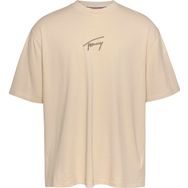 Tommy Hilfiger Tjm Ovz Signature Gd Tee Bej Erkek T-shirt
