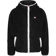 Tommy Hilfiger TJM Reg Badge Teddy Zip Tru EXT Siyah Erkek Sweatshirt