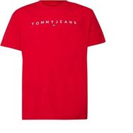 Tommy Hilfiger TJM Reg Linear Logo Tee Ext Kırmızı Erkek T-shirt