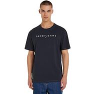 Tommy Hilfiger TJM Reg Linear Logo Tee Ext Mavi Erkek T-shirt